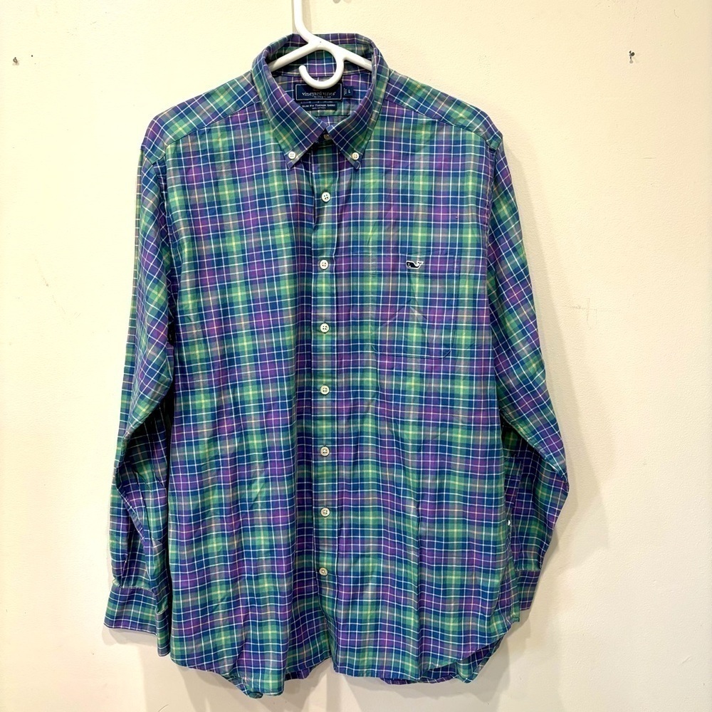 Vineyard Vines Slim Fit Tucker Button Down Shirt Men’s Size Large